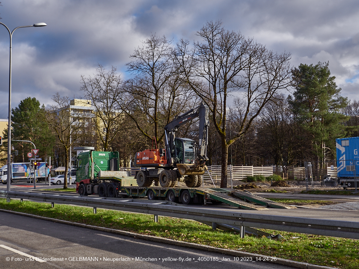 10.01.2023 - Baustelle an der Quiddestraße Haus für Kinder in Neuperlach